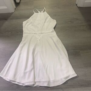 Charlotte Russe White Dress with Lace Detail